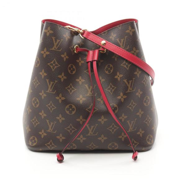 LOUIS VUITTON NeoNoe Monogram Freesia Shoulder Bag Coated Canvas Leather Brown P - Picture 2 of 9